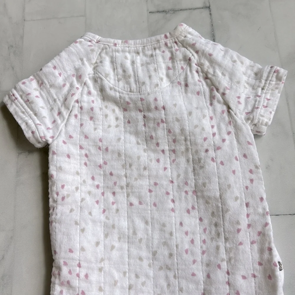 Aden + Anais Infant Girl’s Mini Heart Print Kimono Bodysuit